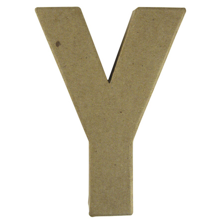 Paper mache letter Y