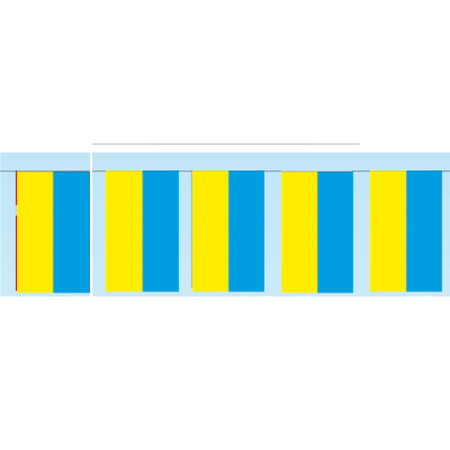 Papieren vlaggenlijn Oekraine 4 meter