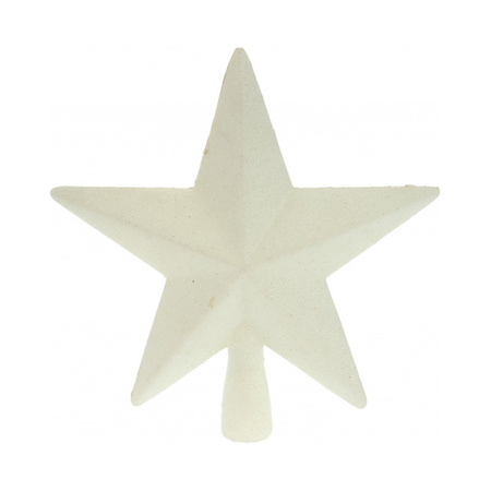 Piek stervorm wit met glitters