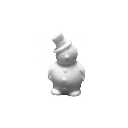 Styrofoam snowman 17 cm