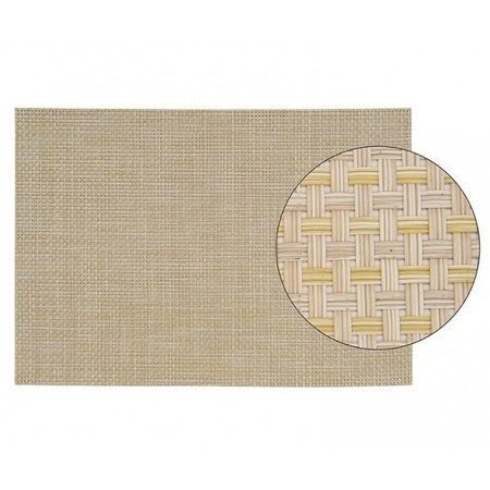 Placemat with woven beige prints 45 cm
