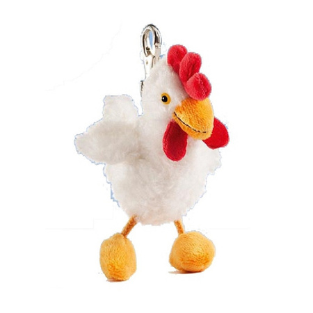 Plush chicken keychain 12 cm