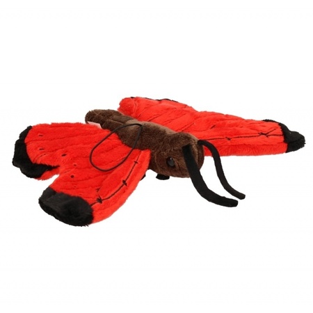 Rode vlinder knuffels 21 cm