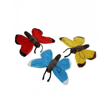 Rode vlinder knuffels 21 cm