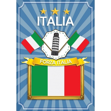Deurposter Forza Italia blauw