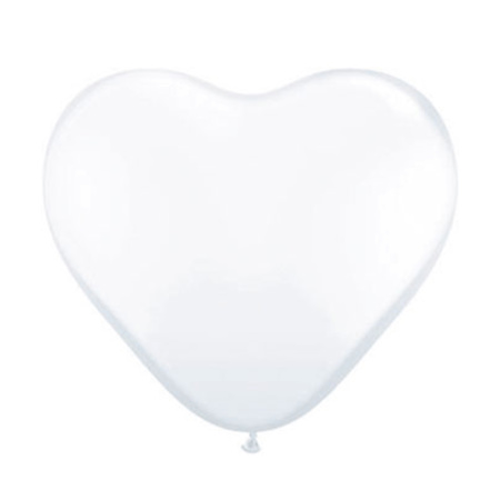 Big white hearts balloons 90 cm