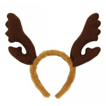 Reindeer headband with brown antlers