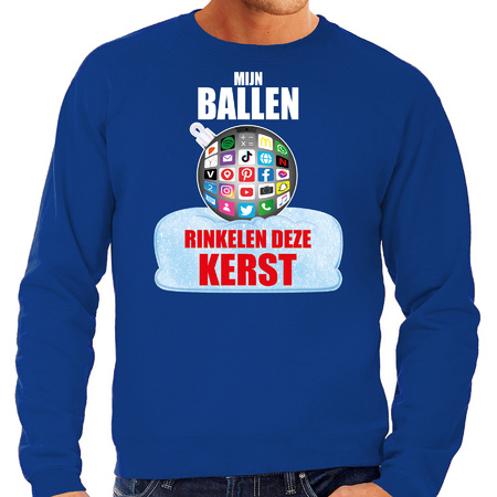Ringing Christmas ball sweater / Christmas sweater My balls are rining this Christmas blue for men