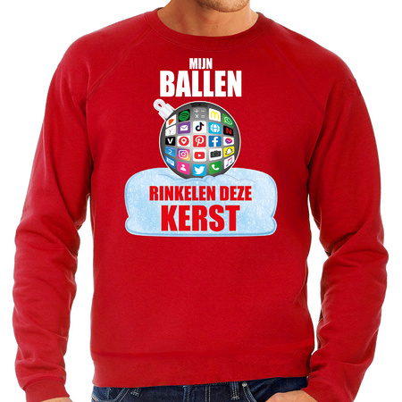 Ringing Christmas ball sweater / Christmas sweater My balls are ringing this Christmas red for men