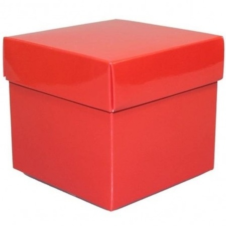 Red gift box 10 cm square