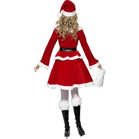 Red/white Santa lady fancy dress costume for women