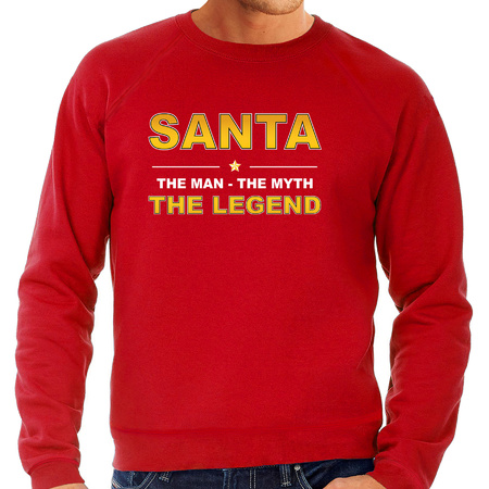 Santa the legend sweater red for men 