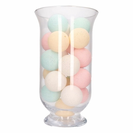Lightrope pastel balls in vase
