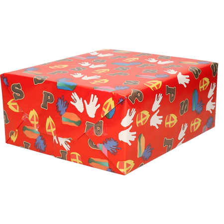 Sinterklaas inpakpapier/cadeaupapier 200 x 70 cm op rol