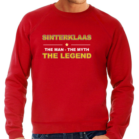 Sinterklaas the legend sweater red for men 