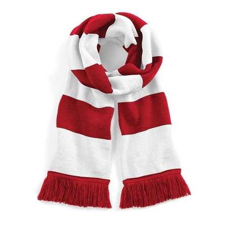 Beechfield retro sjaal rood/wit