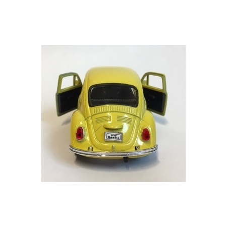 Gele Kever speelgoedauto 12 cm