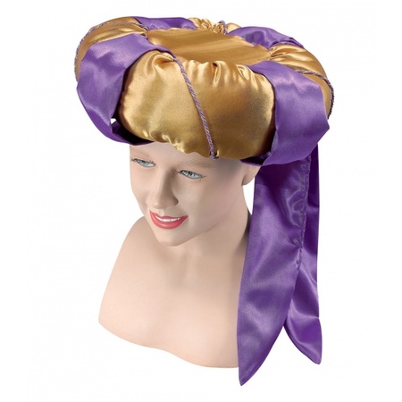 Sultan hat gold and purple