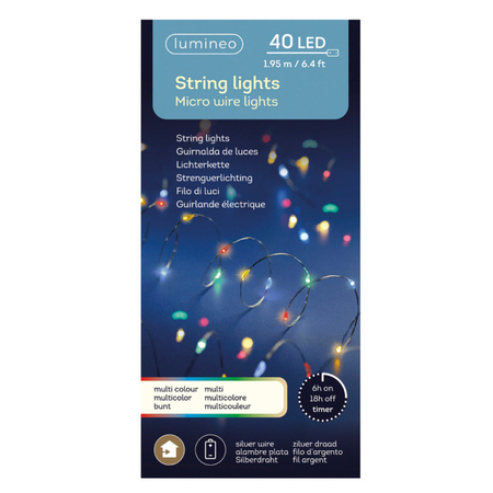 Micro LED string colored 40 bulbs