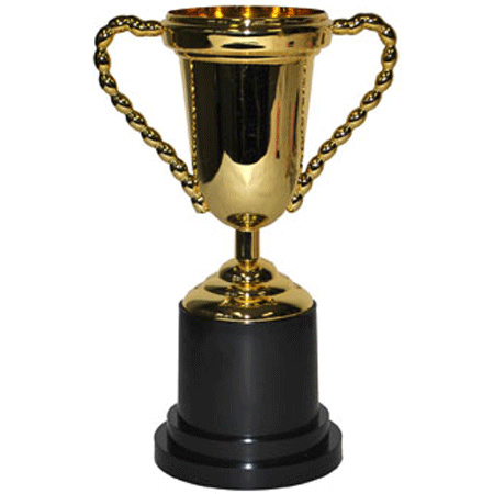 Gouden trofee of prijs 25 cm