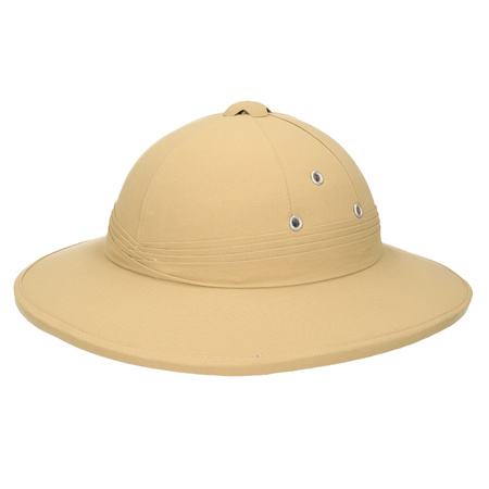 Tropenhelm - safari helmhoed - lichtbruin - volwassenen - verkleed hoeden