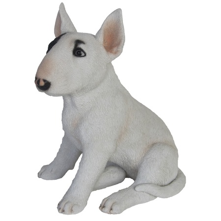 Animal garden statue Bull Terrier dog 34 cm