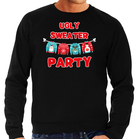 Ugly sweater party Christmas sweater black for men