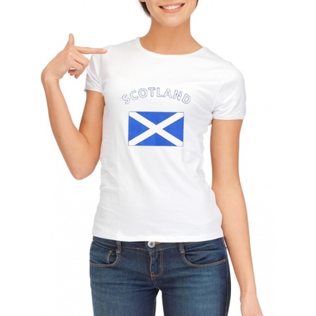 T-shirt met vlag Schotse print voor dames