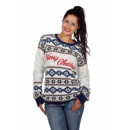 White Christmas jumper Merry Christmas for adults