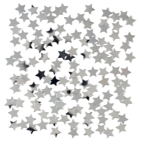 Silver stars confetti bag 15 gram