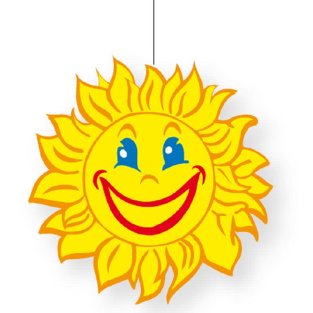 Zomer/lente feest thema zon versiering 28 cm van karton