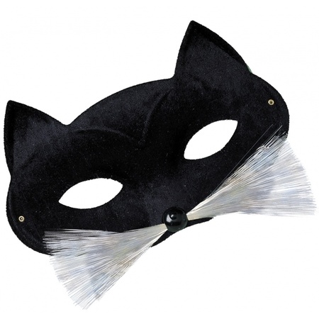 Catwoman oogmasker met snorharen
